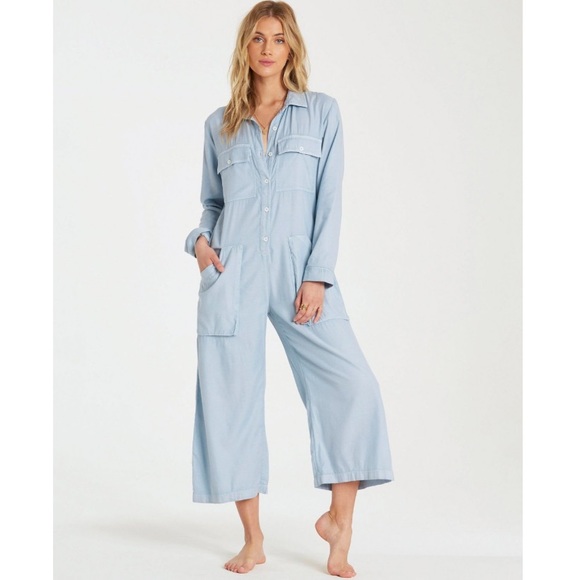 🔥🔥BILLABONG - (TAN) WORK AT IT JUMPSUIT🔥🔥 - Picture 4 of 9